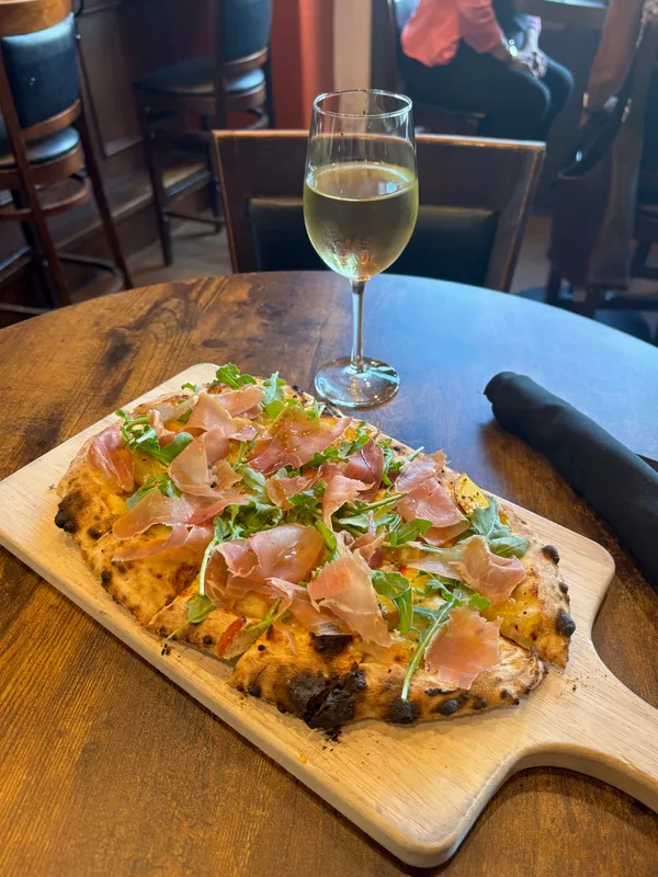 Peach & Goat Cheese Flatbread