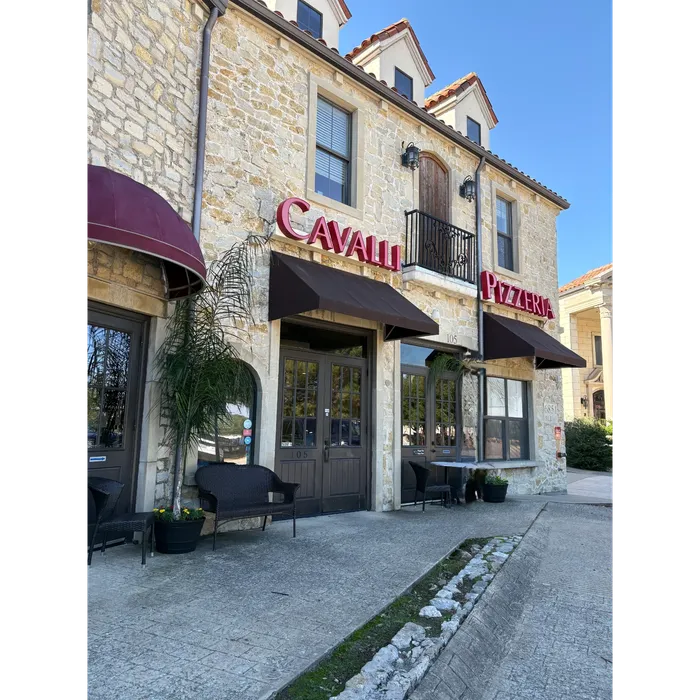 Cavalli Pizzeria's storefront on Virginia Parkway in McKinney, TX